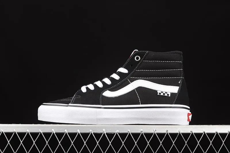 All categories Vans Vans series Vans Mid Vans China Vans Sk8-Hi Vans black side checkerboard professional skateboard shoes VN0A5FCCY28